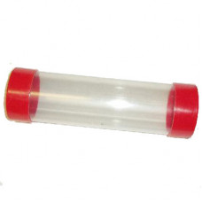 Float Tubes 9 inch x 2.5 inch Red Cap Clear Protective