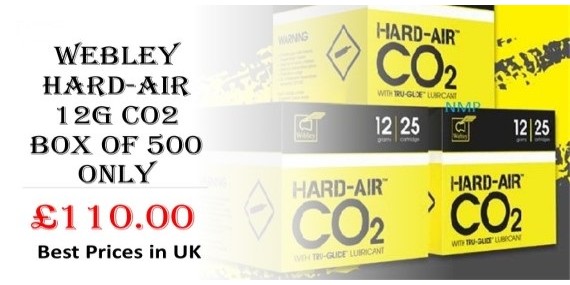 Webley 12gram Hard Air Co2 Cartridges Bulk